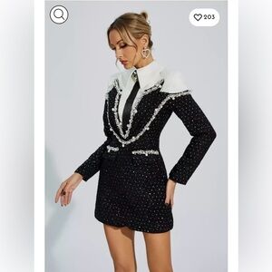 Catchall Katelyn Black Diamond Mini Dress